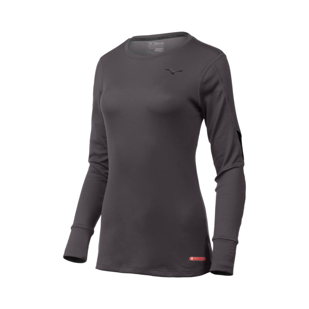 Base Layer Mizuno Breath Thermo® Long Sleeve Para Mujer Grises 2417965-XN